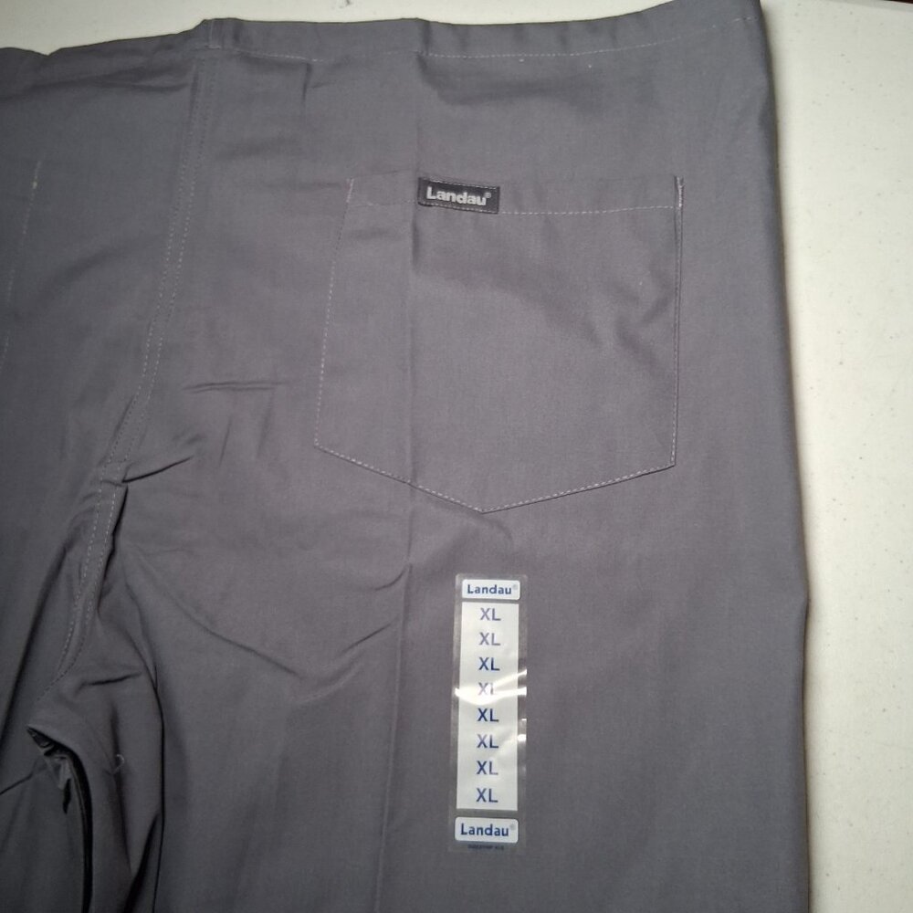 Landau Scrub Pants Men XL Gray Drawstring Workwear Work M113832 7602 STP - Picture 7 of 9